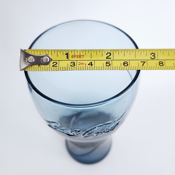 Set of 2 Vintage Blue Glass Coca-Cola Drinking Cups, Pop Coca Cola Drinkware - Picture 7 of 8
